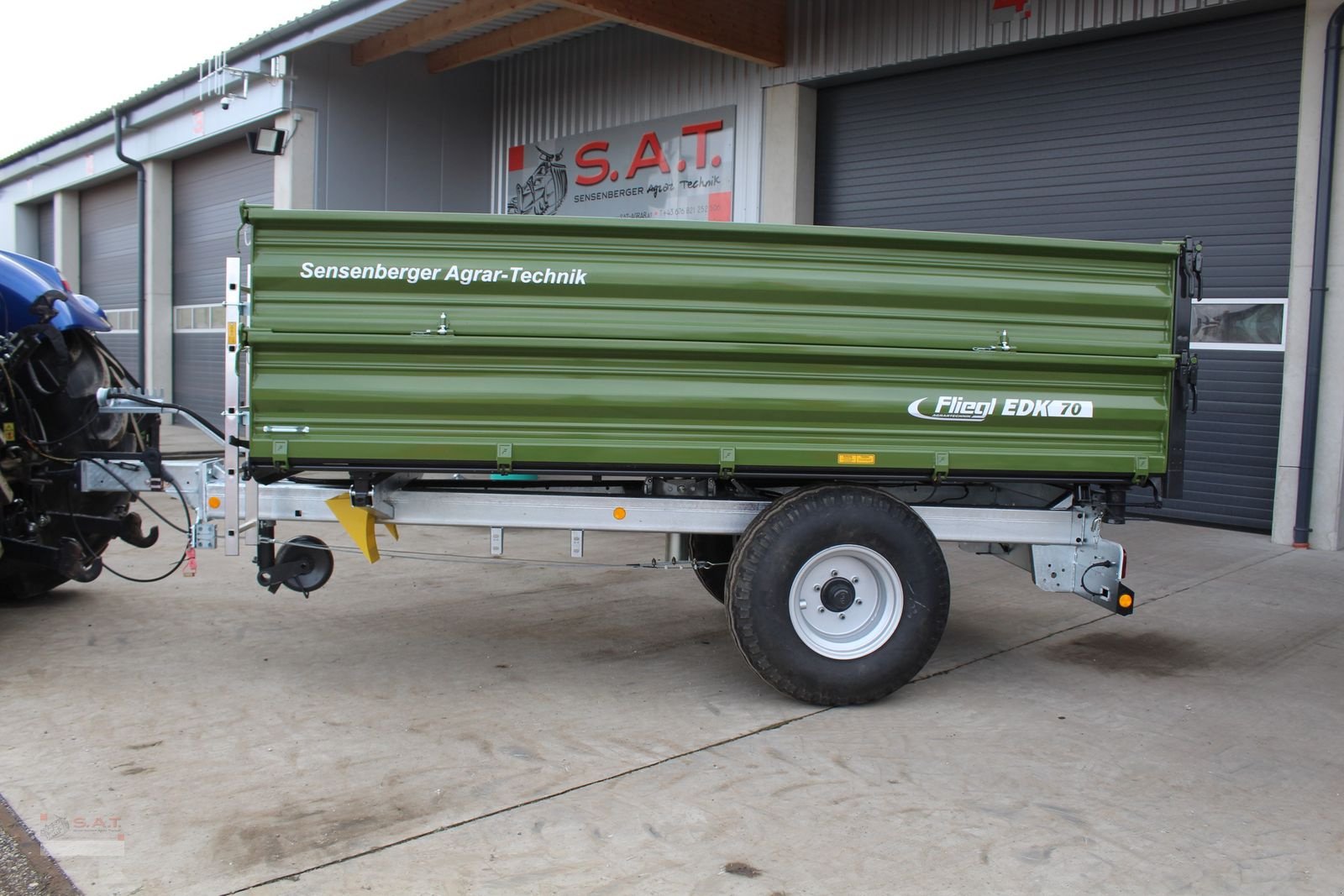 Kipper Türe ait Fliegl Einachs-Dreiseitenkipper EDK 70 Fox, Neumaschine içinde Eberschwang (resim 4)