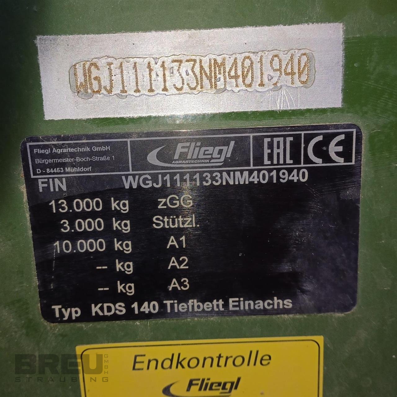 Kipper of the type Fliegl KDS 140 Junior, Gebrauchtmaschine in Straubing (Picture 5)