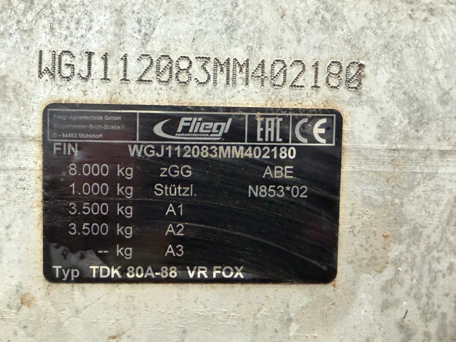 Kipper от тип Fliegl TDK 80, Gebrauchtmaschine в Dachwig (Снимка 4)