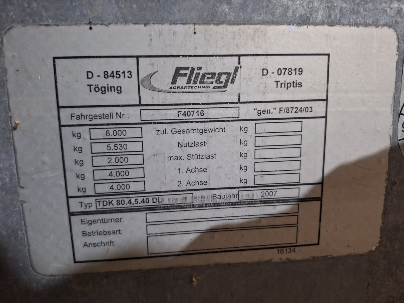 Kipper του τύπου Fliegl TDK 80, Gebrauchtmaschine σε schoenwies (Φωτογραφία 1)