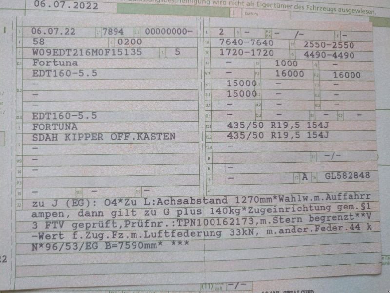 Kipper of the type Fortuna EDT 16, Gebrauchtmaschine in Liebenwalde (Picture 4)