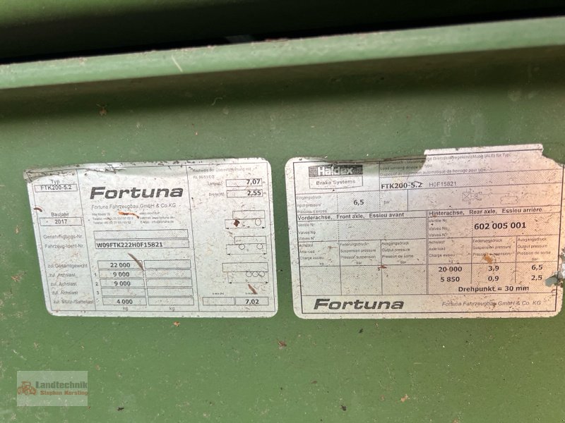 Kipper typu Fortuna FTK 200 / 5.2 **Erdmulde**, Gebrauchtmaschine v Marl (Obrázek 14)