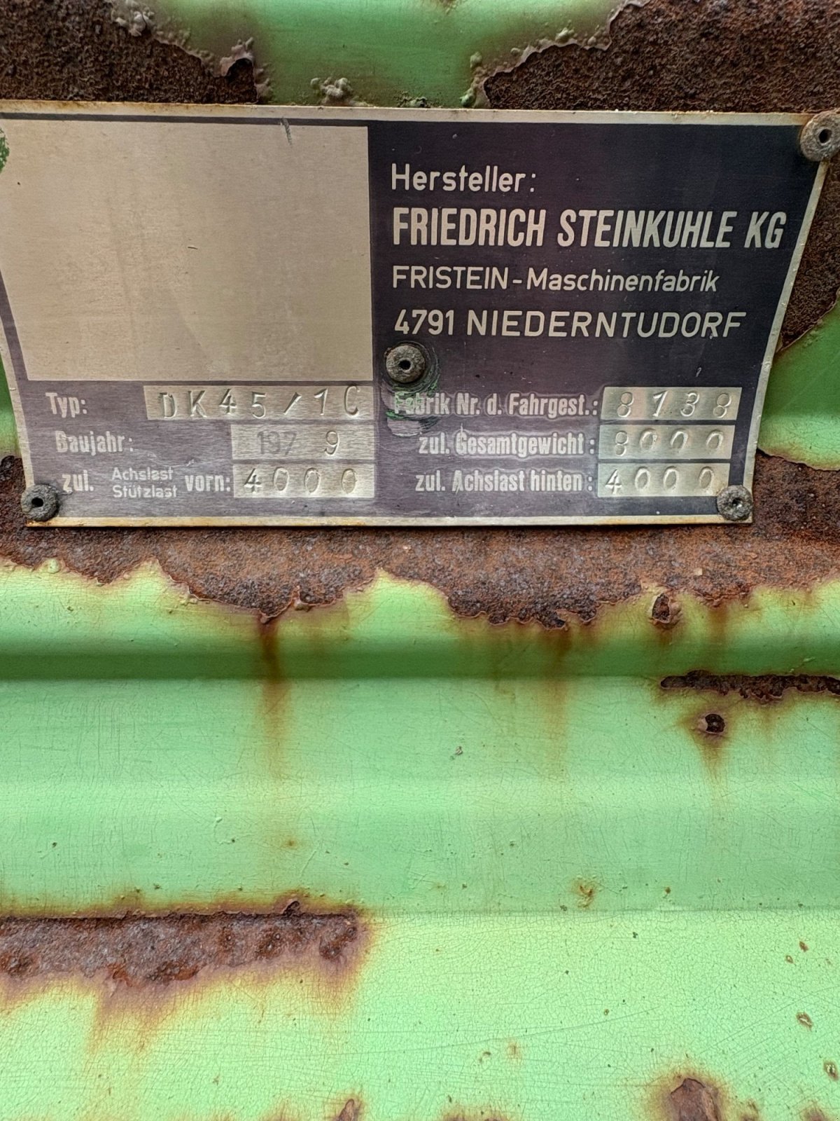 Kipper типа Fristein DK 45, Gebrauchtmaschine в Diemelsee (Фотография 2)