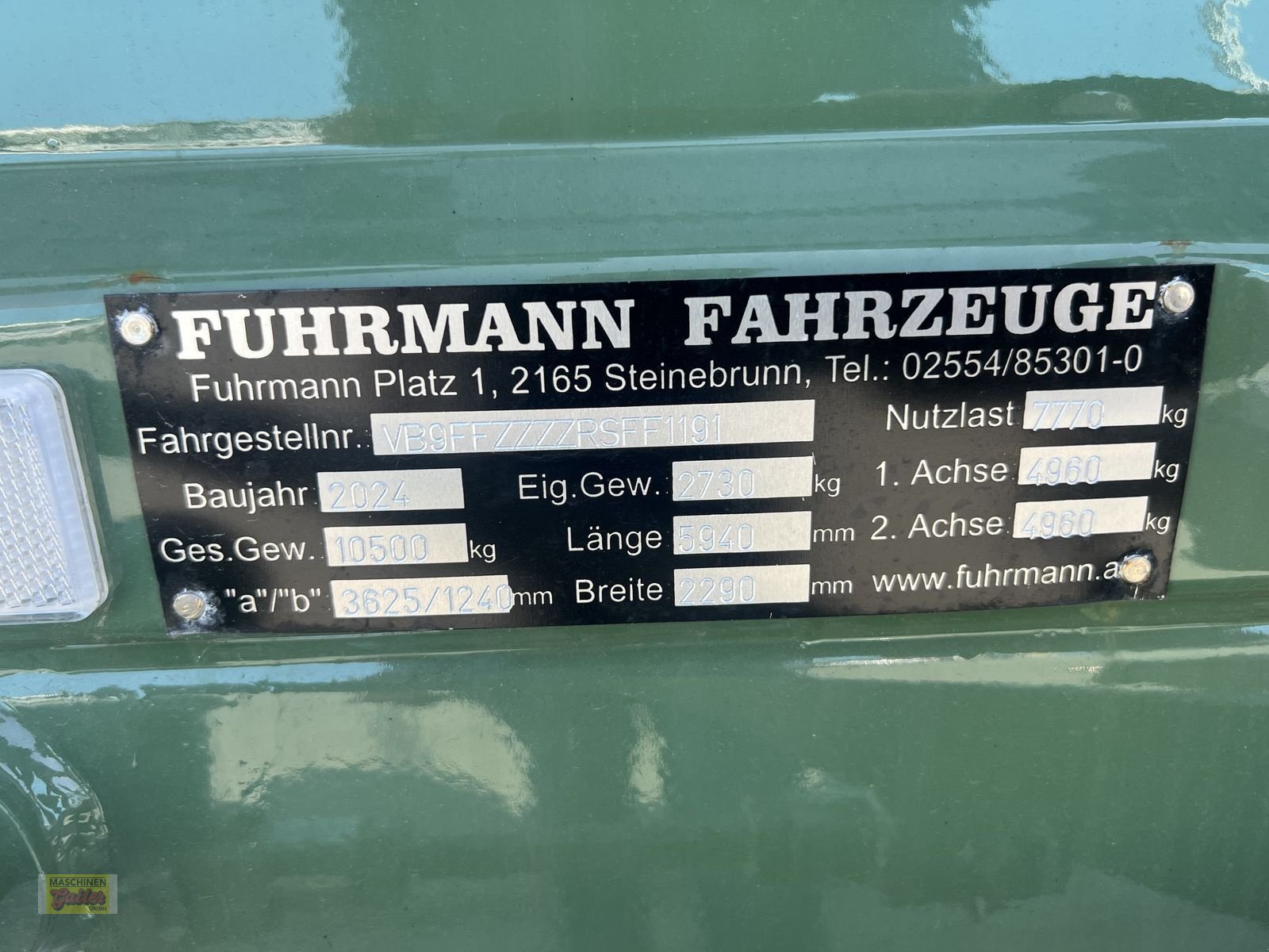 Kipper des Typs Fuhrmann FF 10.500 ALPIN 1 TDS10414AL, Neumaschine in Kötschach (Bild 9)