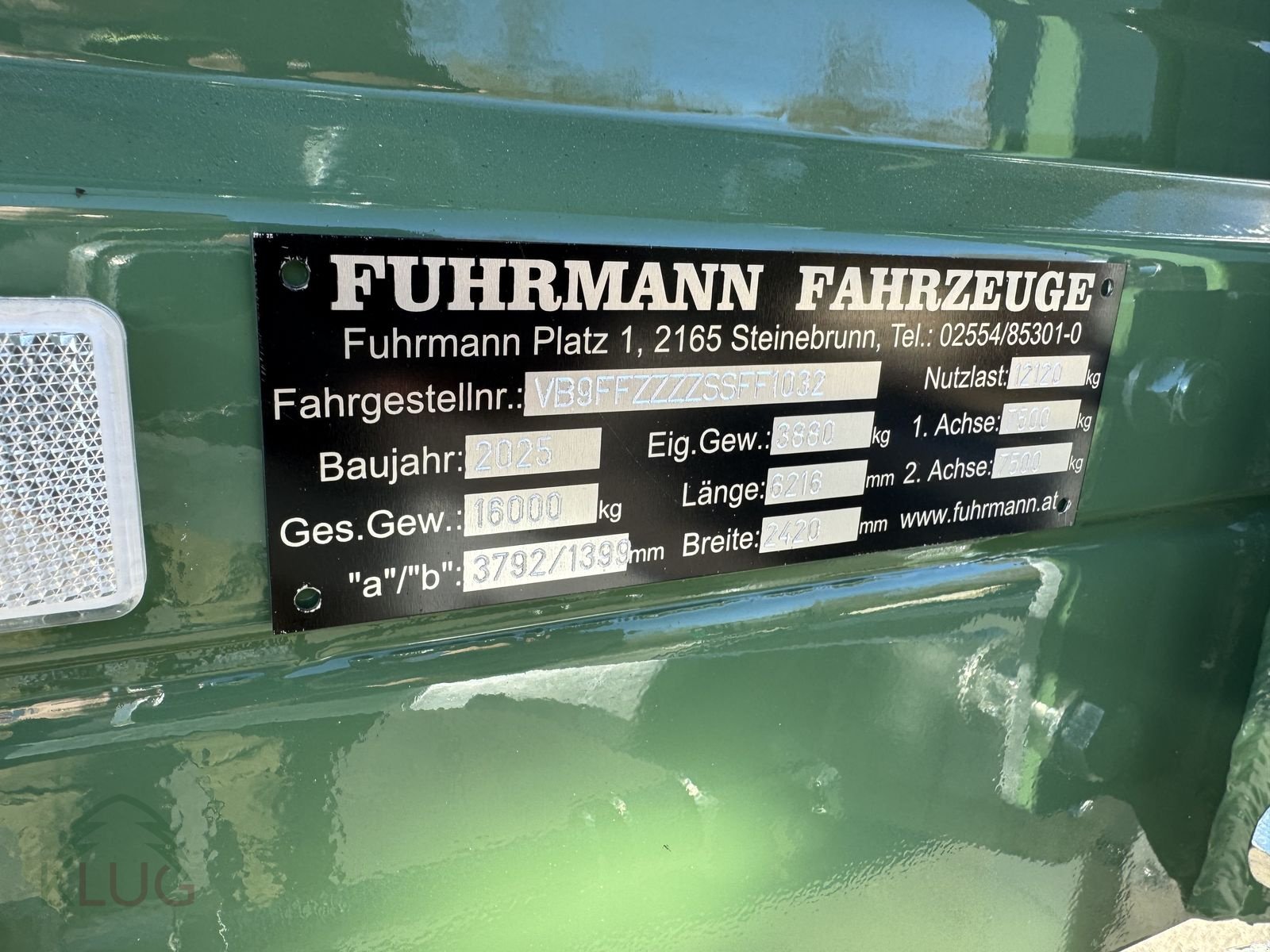 Kipper des Typs Fuhrmann FF 16.000 4,55x2,35, Neumaschine in Pirching am Traubenberg (Bild 15)