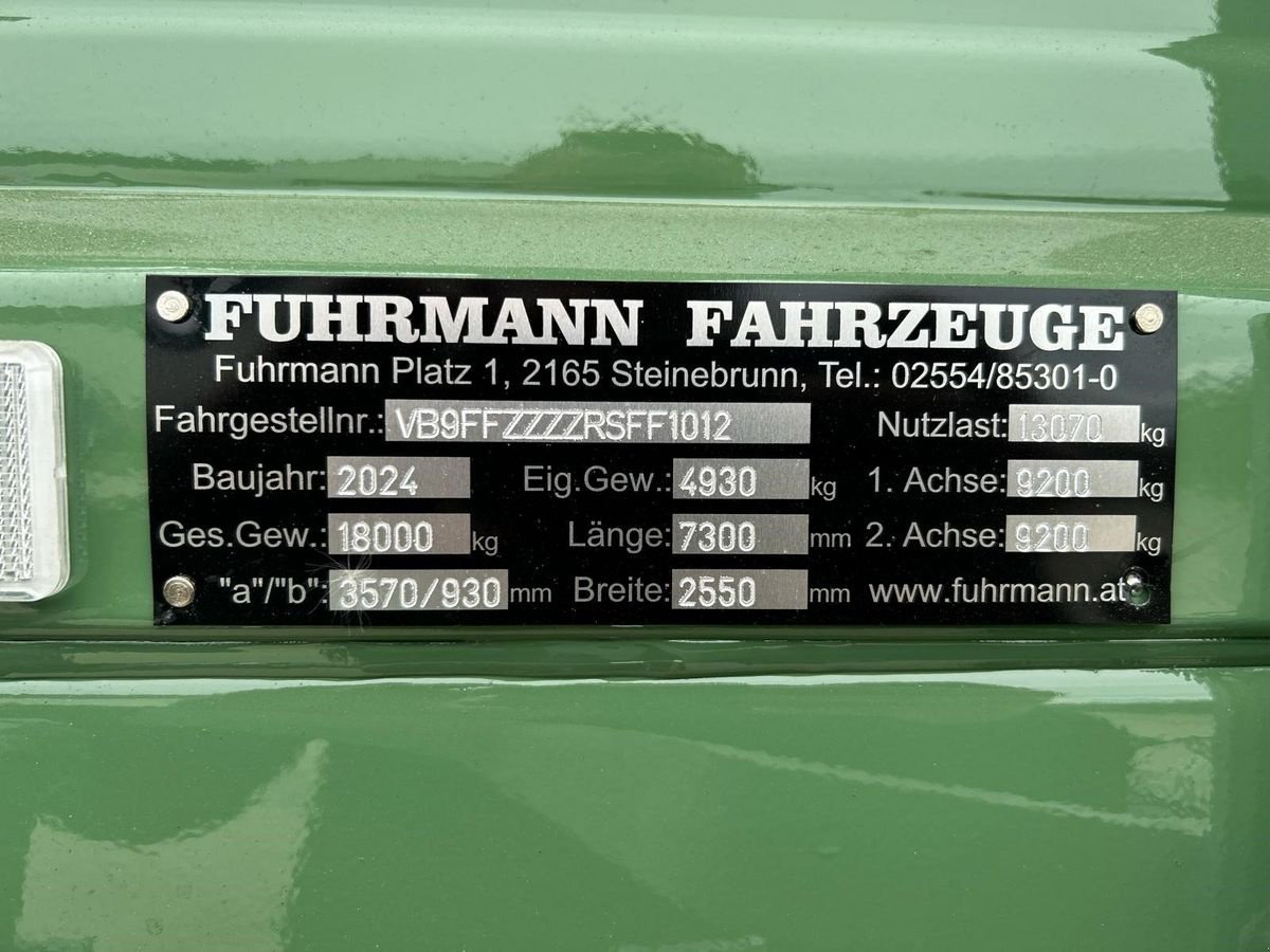 Kipper tip Fuhrmann FF 18.000, Neumaschine in Starrein (Poză 7)