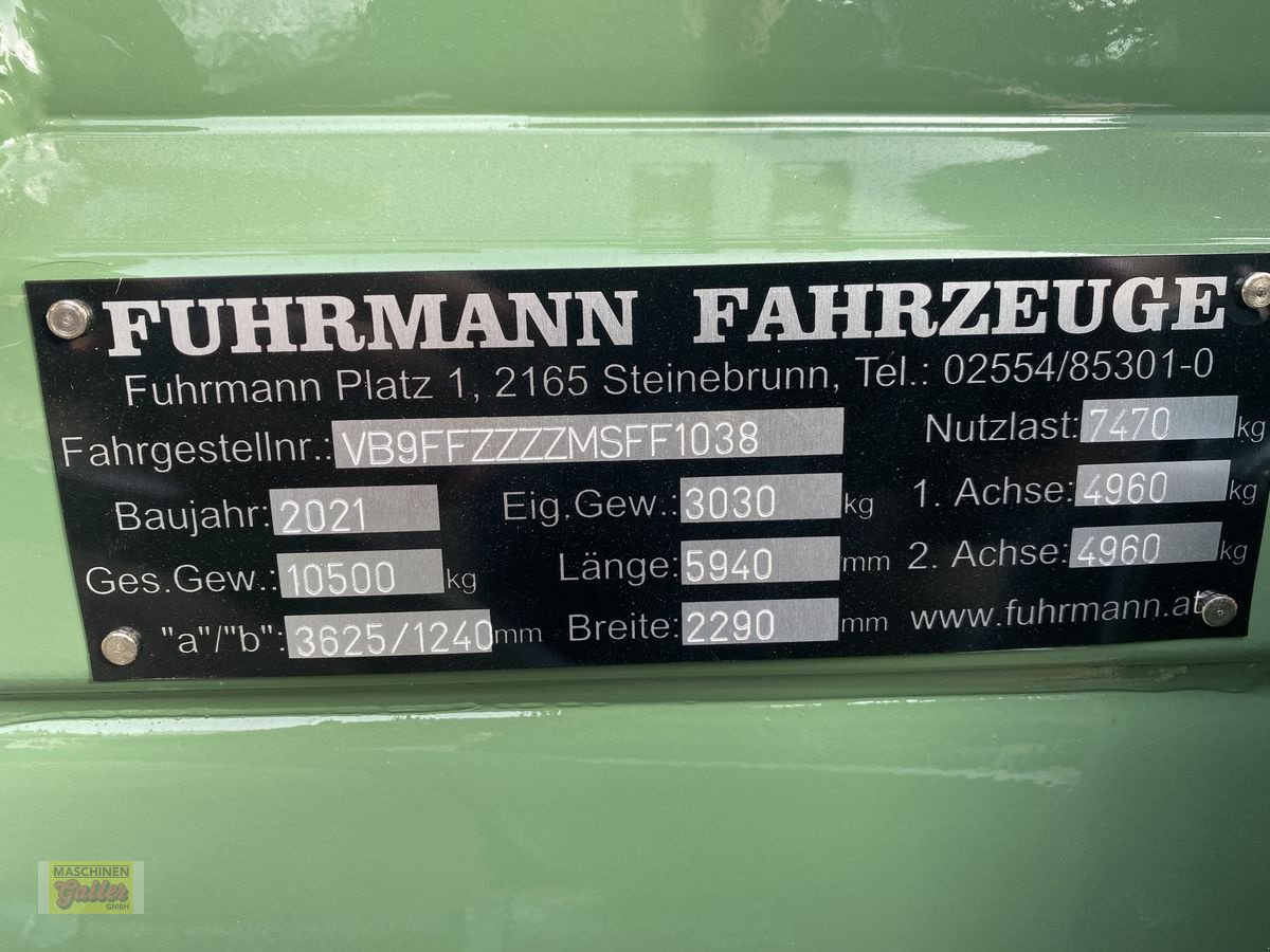 Kipper des Typs Fuhrmann Fuhrmann FF 10.500 ALPIN 1 TDS10414AL, Neumaschine in Kötschach (Bild 5)