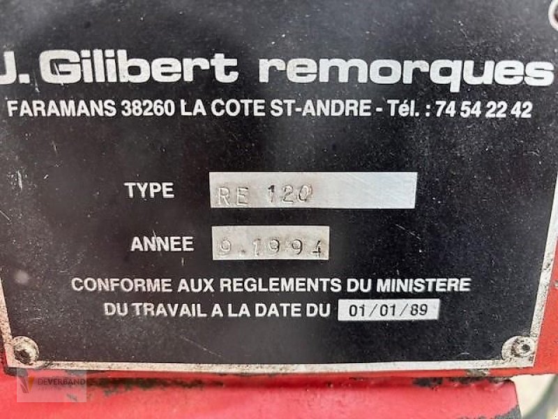 Kipper типа Gilibert RE 120, Gebrauchtmaschine в Colmar-Berg (Фотография 6)