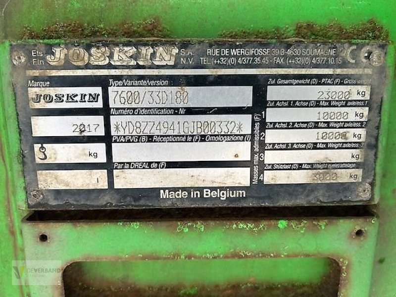 Kipper of the type Joskin Drakkar 7600/33D180, Gebrauchtmaschine in Colmar-Berg (Picture 11)