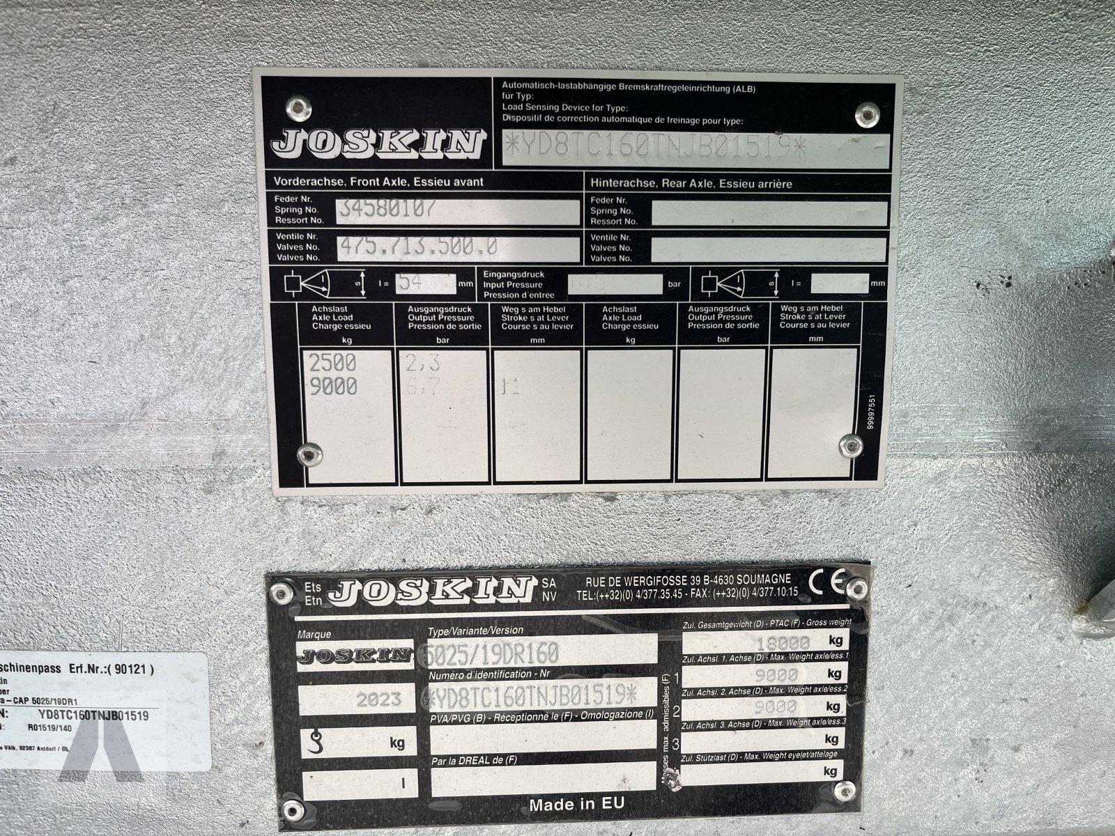 Kipper des Typs Joskin Tetra-Cap 5025, Neumaschine in Tettenweis I Karpfham (Bild 12)