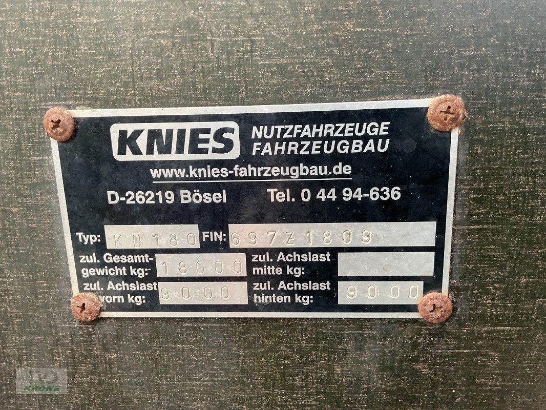 Kipper typu Knies KD 180, Gebrauchtmaschine w Spelle (Zdjęcie 17)