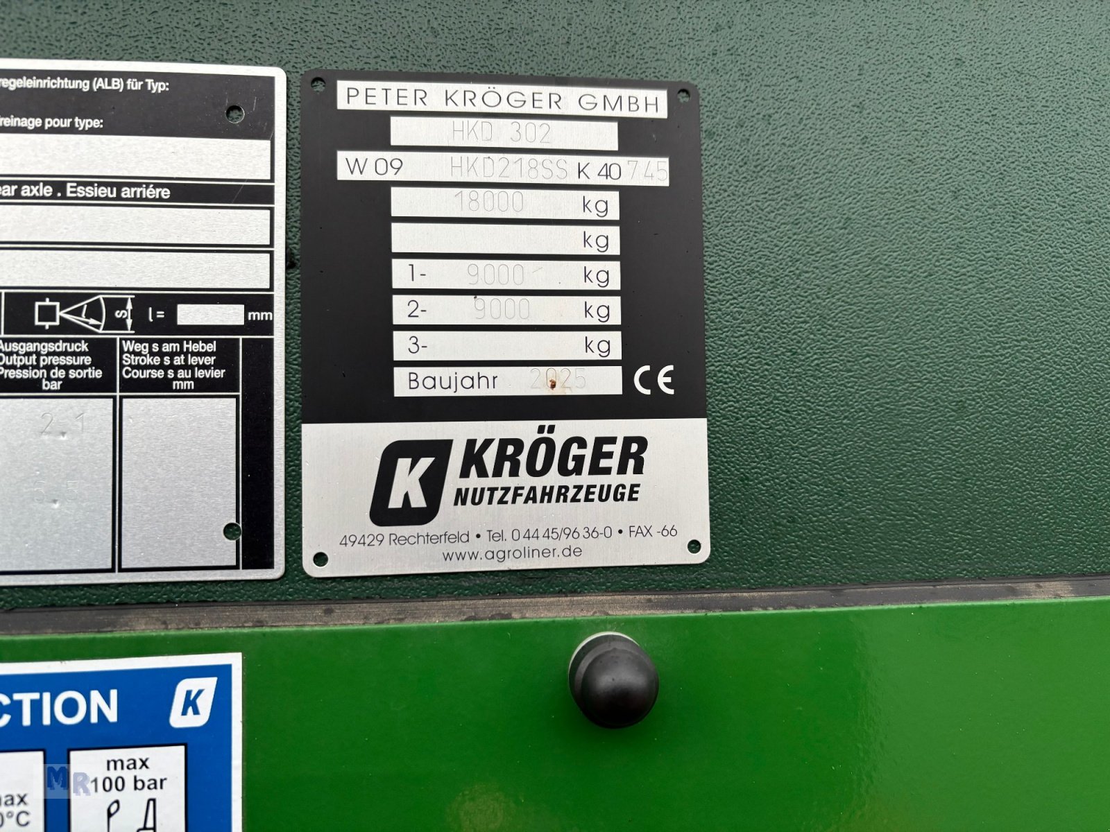 Kipper del tipo Kröger 18to 3 Schieber mit Kunststoffbordwand Interne Nr. 40745, Gebrauchtmaschine en Greven (Imagen 10)