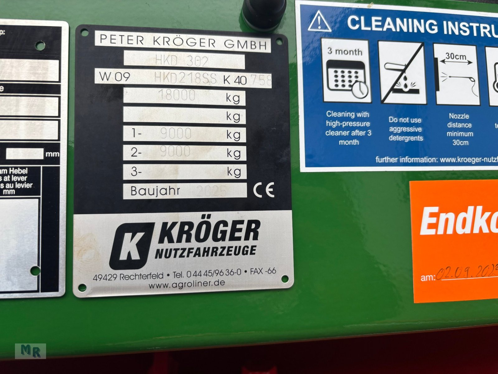 Kipper za tip Kröger 18to 560er bereift 3 Schieber mit Kunststoffbordwand Interne Nr. 40758, Gebrauchtmaschine u Greven (Slika 11)