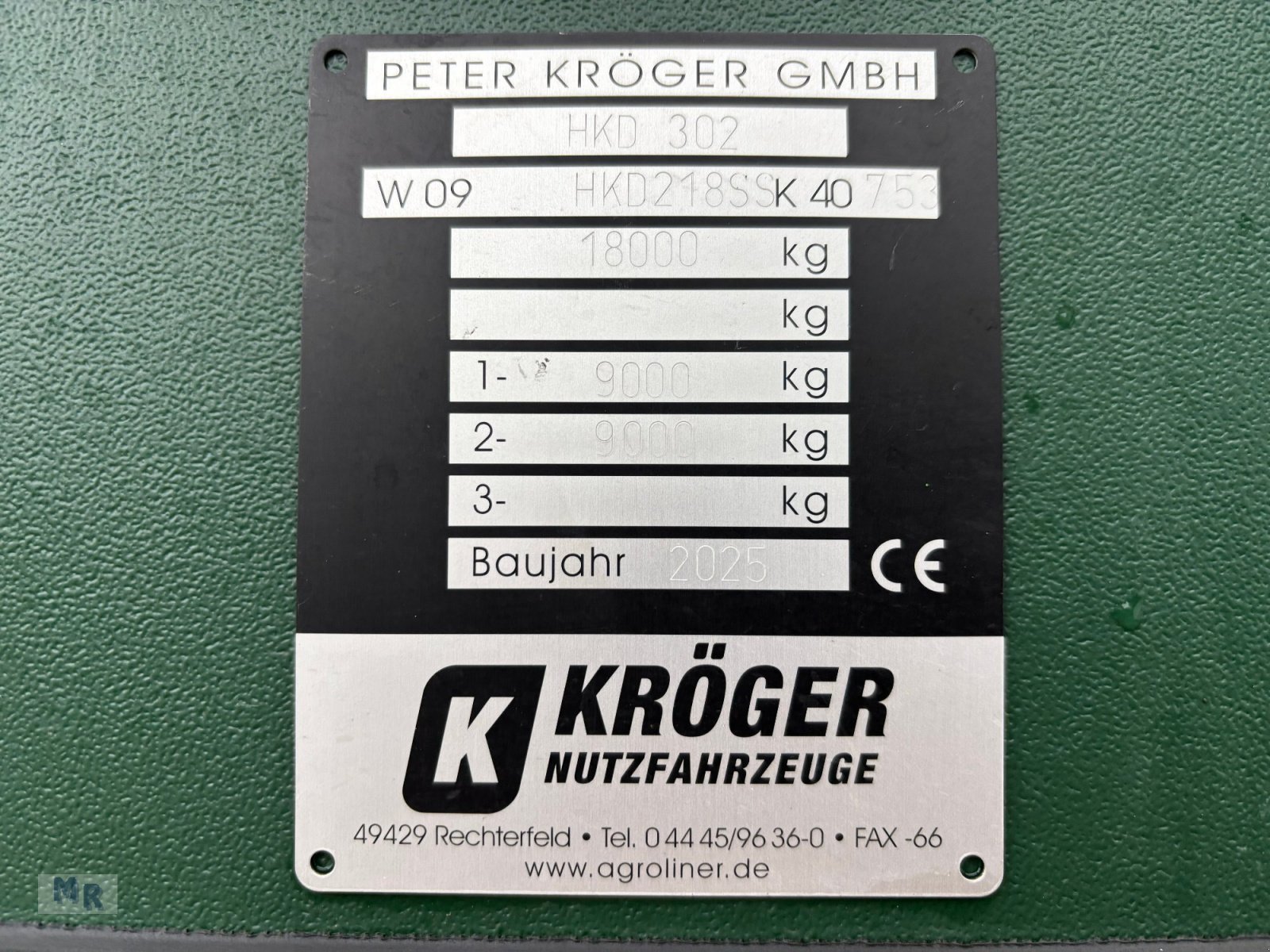 Kipper of the type Kröger 18to Kunststoffbordwand ohne Portal Interne Nr. 40753, Gebrauchtmaschine in Greven (Picture 11)