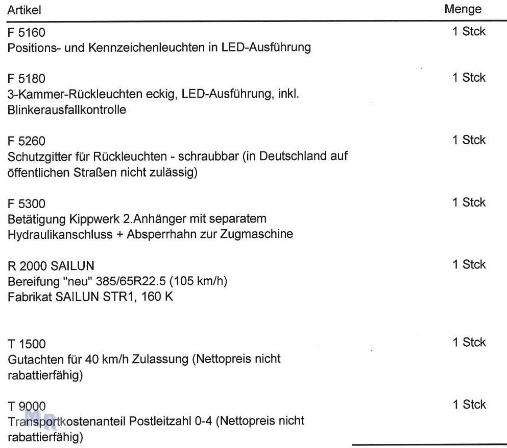 Kipper typu Kröger 18to mit Kunststoffbordwand Interne Nr. 40740, Gebrauchtmaschine w Greven (Zdjęcie 13)