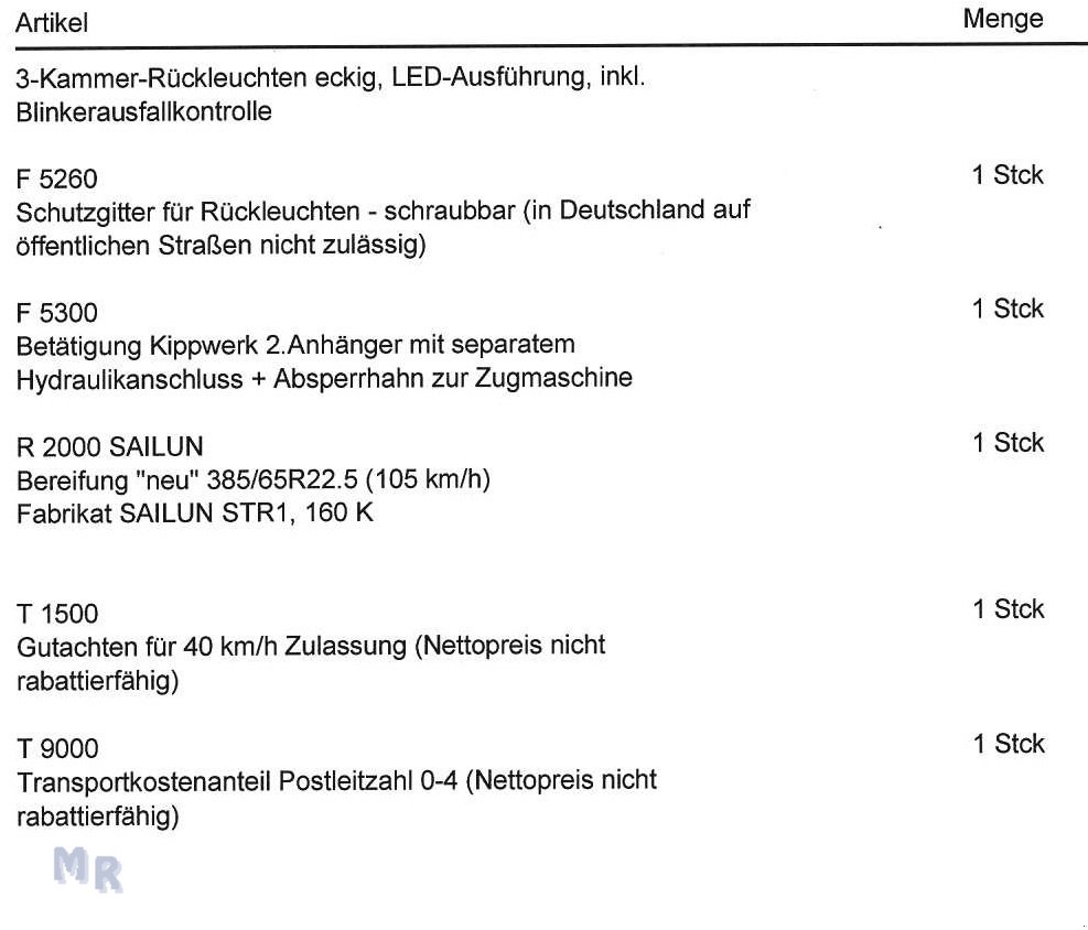 Kipper Türe ait Kröger 18to mit Kunststoffbordwand Interne Nr. 40742, Gebrauchtmaschine içinde Greven (resim 13)
