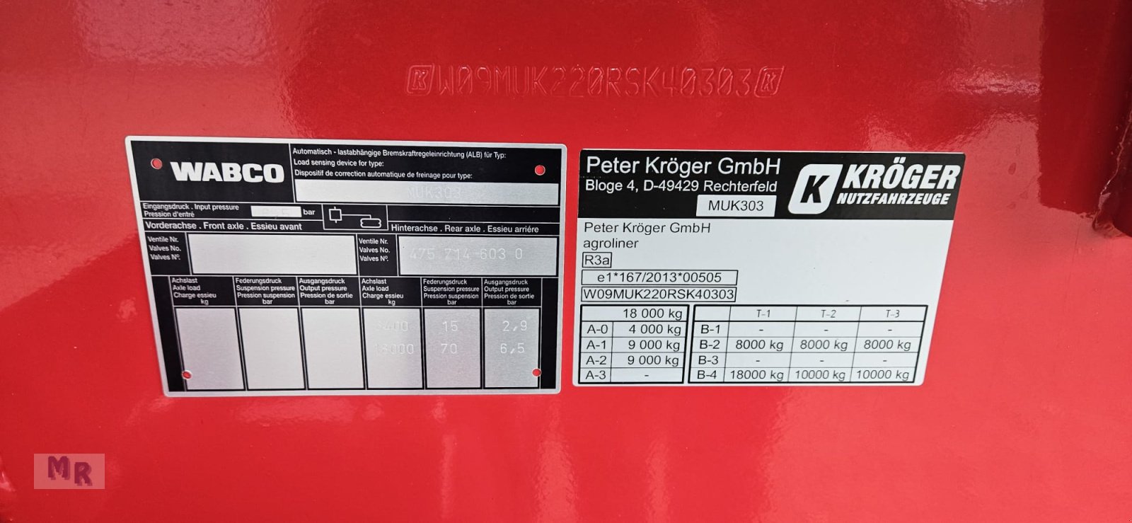 Kipper des Typs Kröger MUK 303 Interne Nr. 40304, Gebrauchtmaschine in Greven (Bild 22)