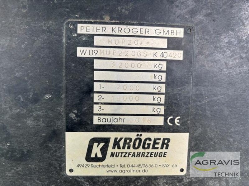 Kipper des Typs Kröger MUP 20, Gebrauchtmaschine in Barsinghausen-Göxe (Bild 18)