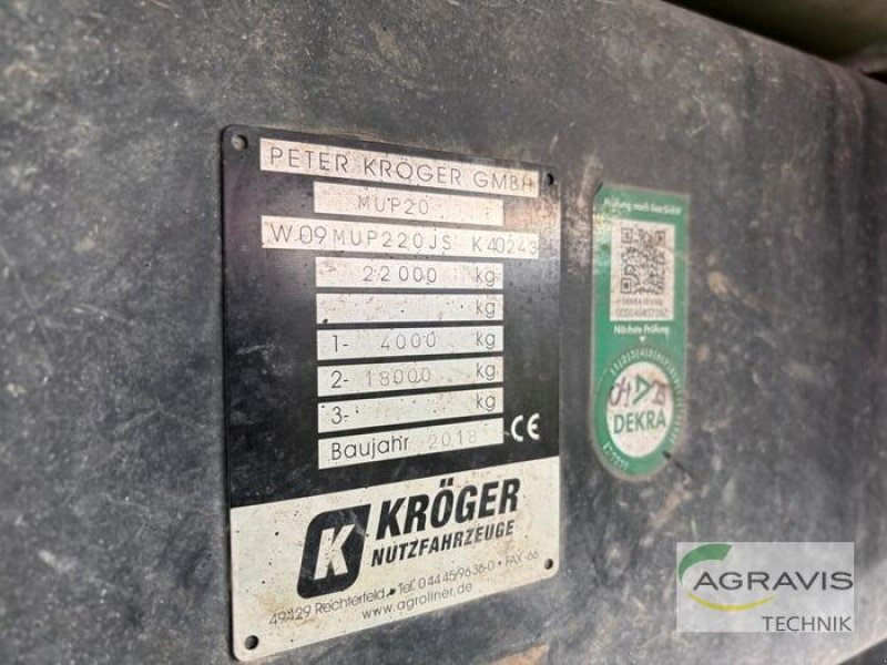 Kipper типа Kröger MUP 20, Gebrauchtmaschine в Barsinghausen-Göxe (Фотография 3)