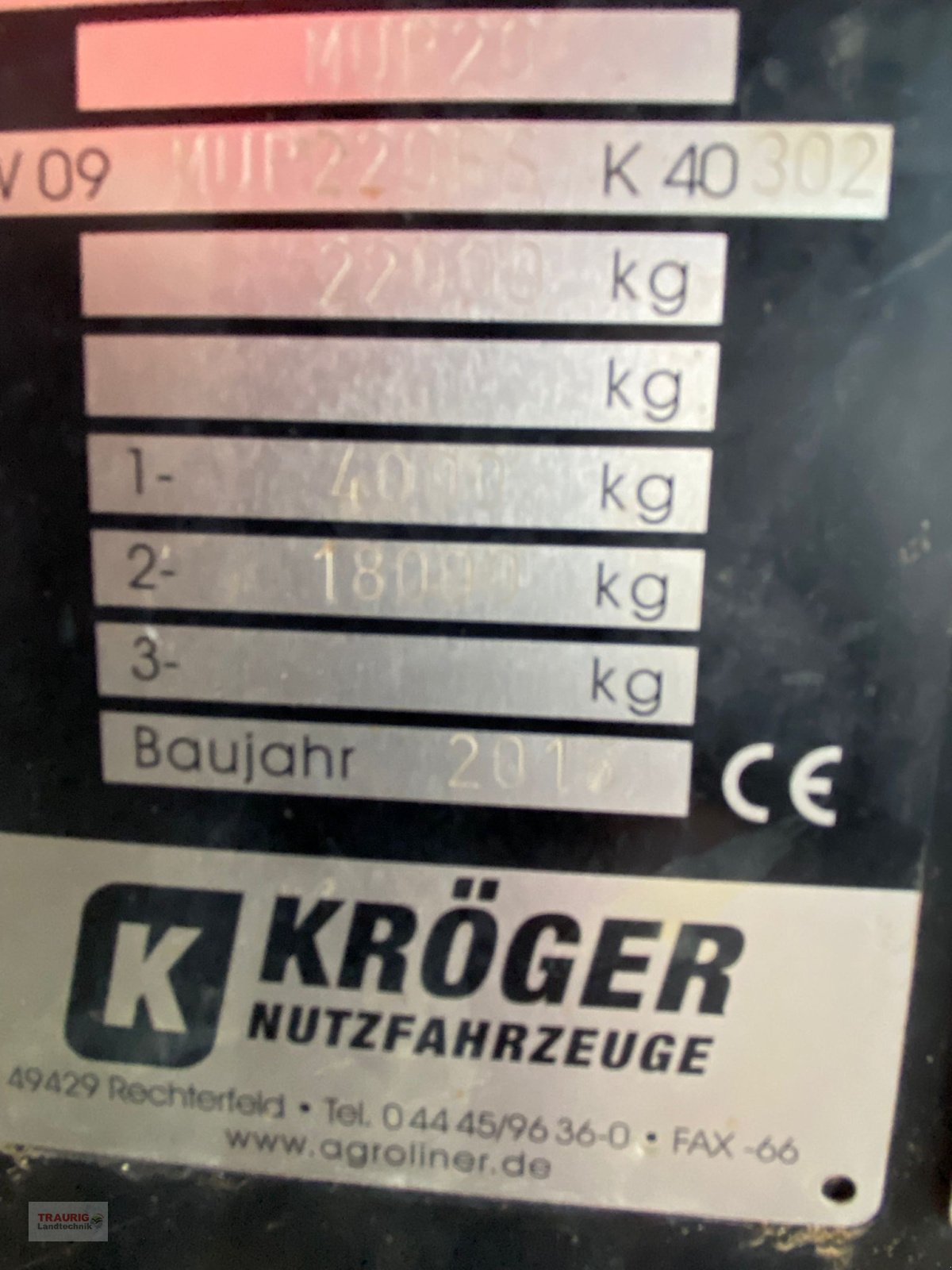 Kipper van het type Kröger Terraliner MUP 20 HP, Gebrauchtmaschine in Mainburg/Wambach (Foto 5)