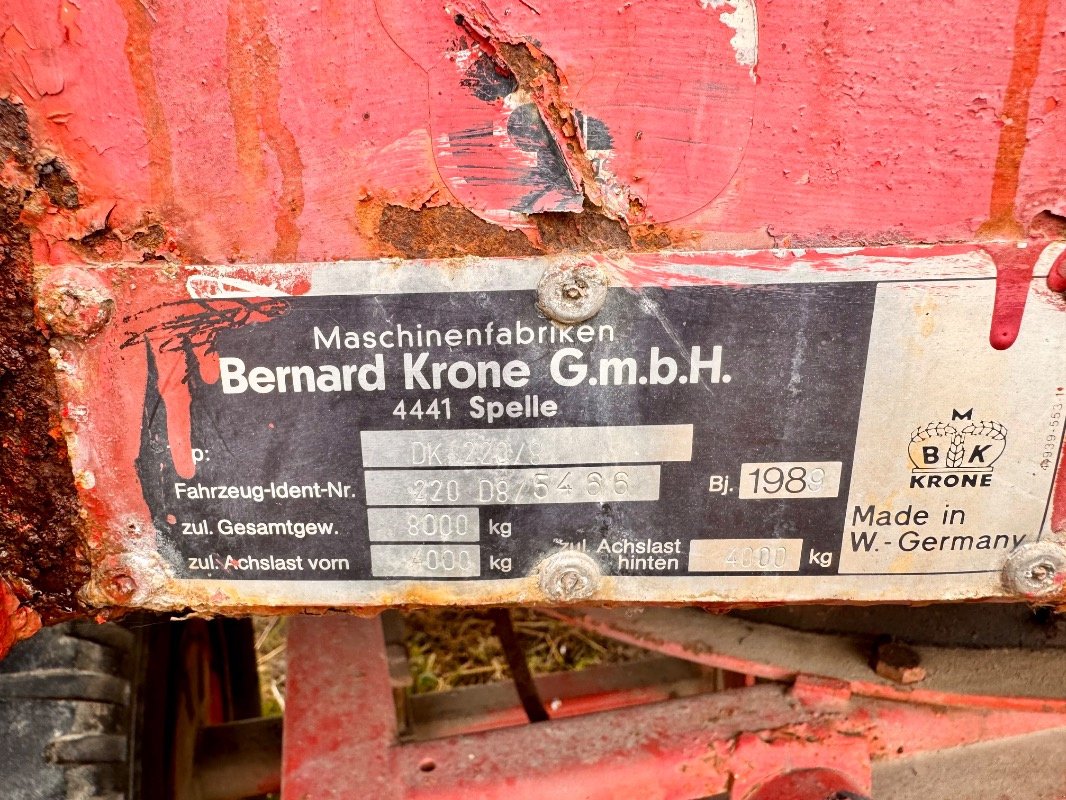 Kipper des Typs Krone DK 220/8, Gebrauchtmaschine in Liebenwalde (Bild 6)