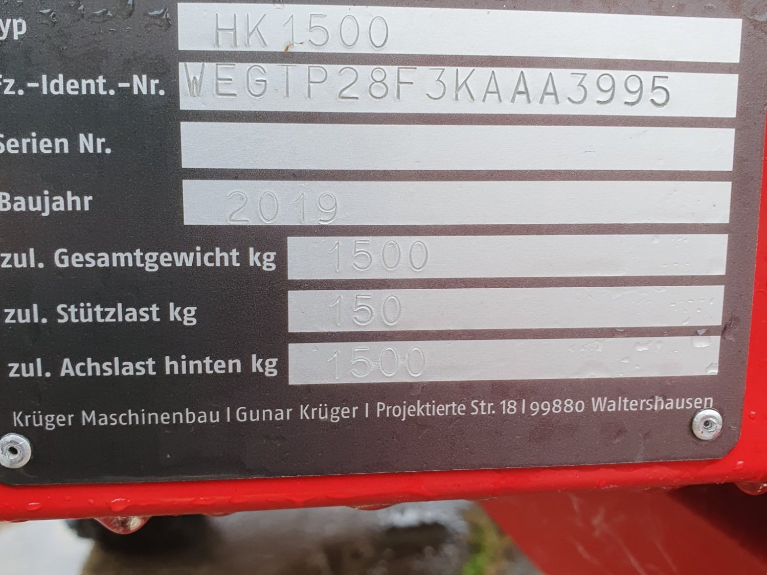 Kipper des Typs KRUEMA Krüger Maschinenbau HK1500 Rückwärtskipper, Gebrauchtmaschine in Diespeck (Bild 17)