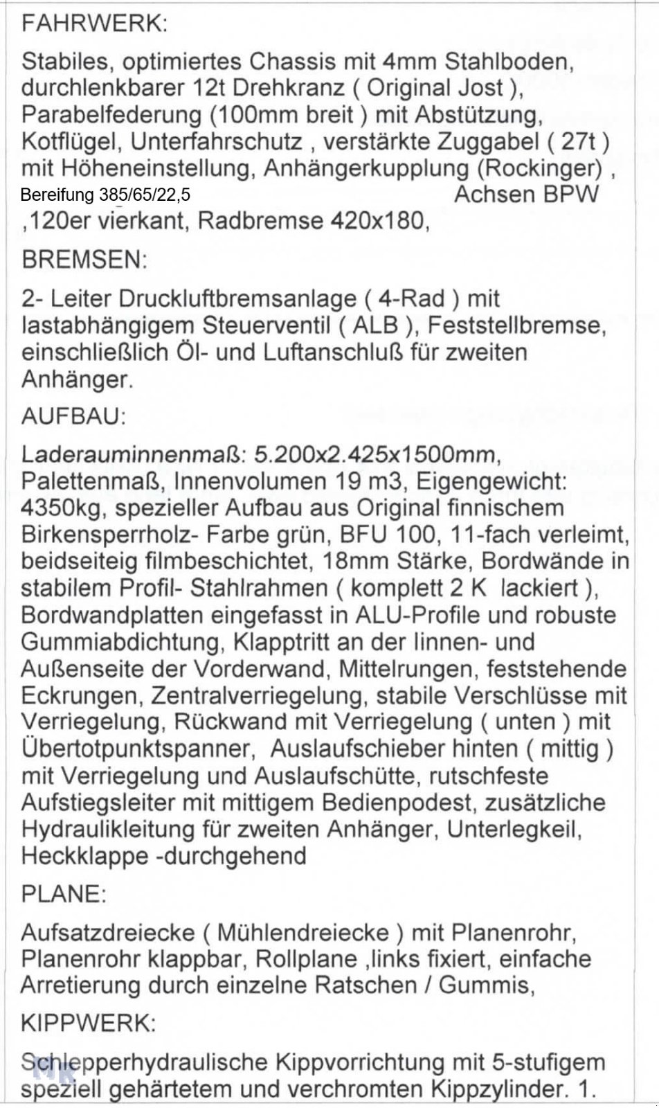 Kipper типа Lametec 18to Interne Nr. 6592, Gebrauchtmaschine в Bardowick (Фотография 12)