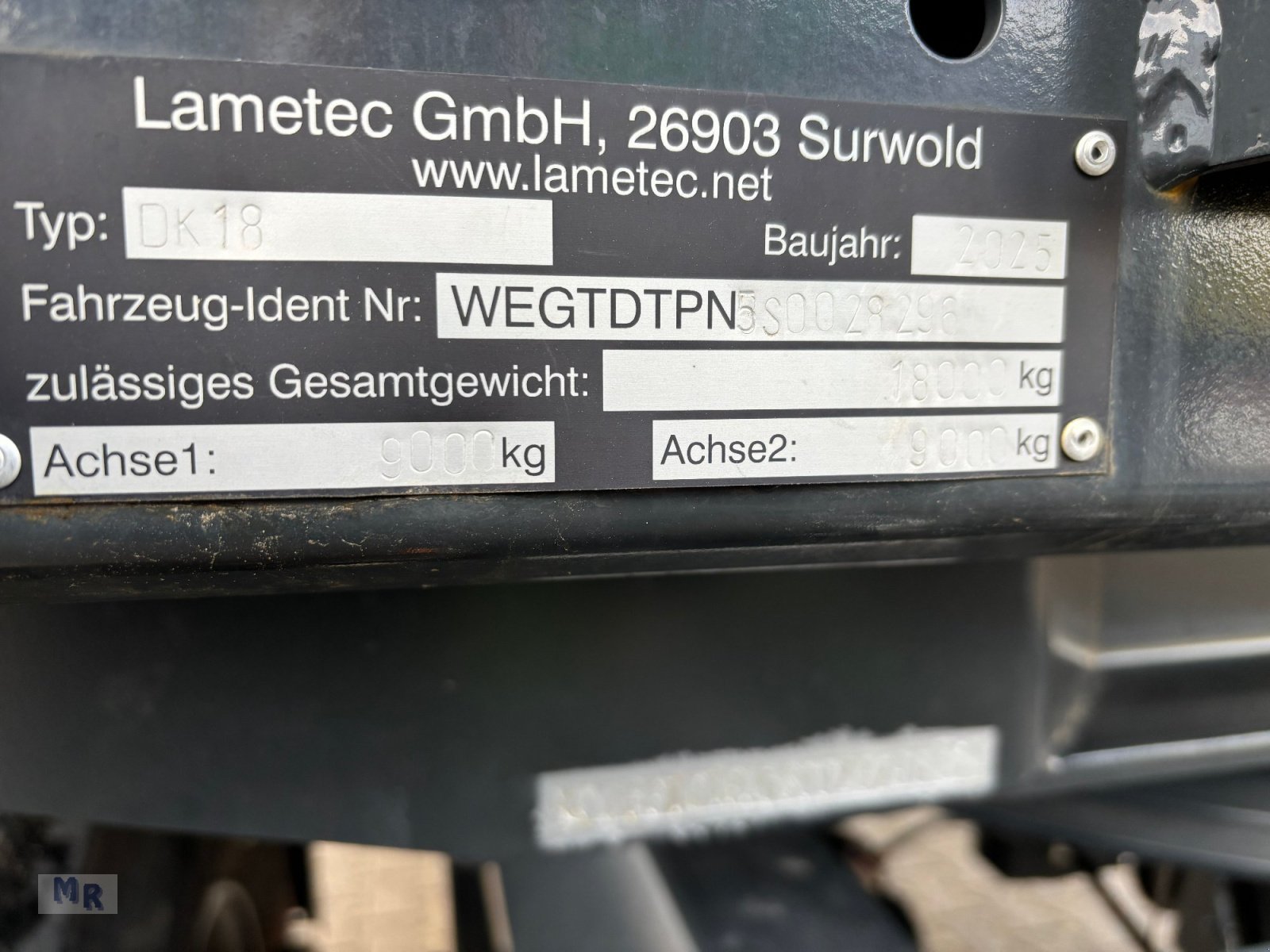 Kipper des Typs Lametec 18to Interne Nr. 8296, Gebrauchtmaschine in Greven (Bild 11)