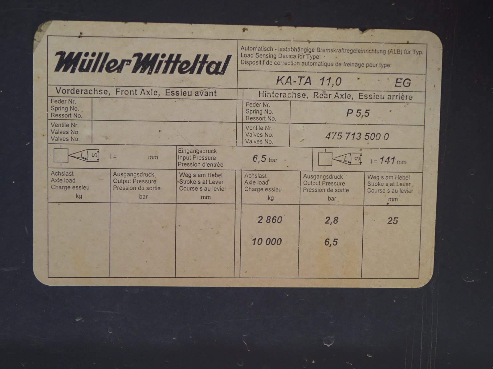 Kipper tip Müller-Mitteltal 8703.10K 003, Gebrauchtmaschine in Ertingen (Poză 5)
