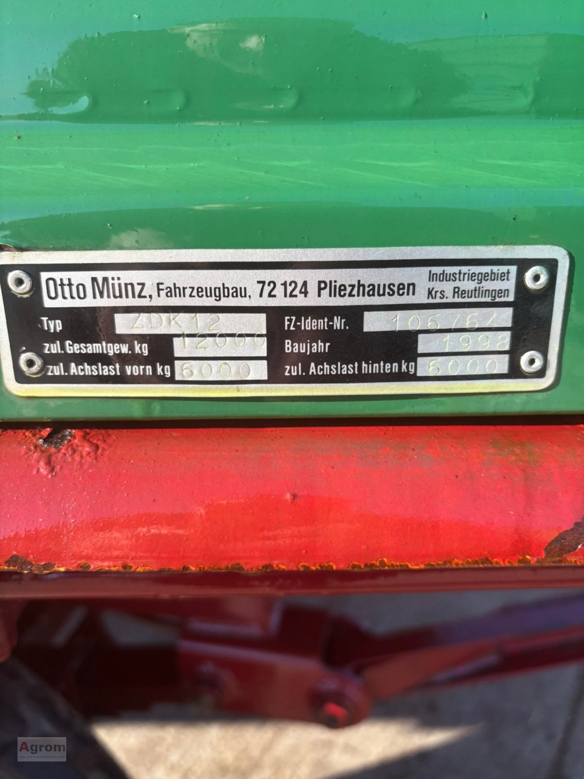 Kipper typu Münz 12 to Anhänger, Gebrauchtmaschine v Köngen (Obrázek 8)