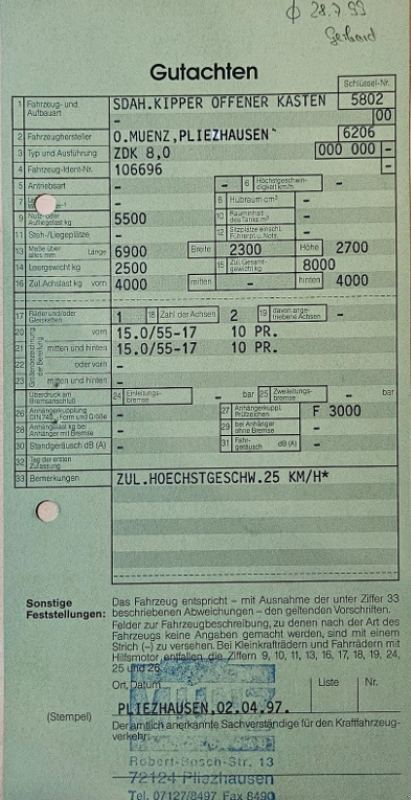 Kipper Türe ait Münz ZDK 8,0, Gebrauchtmaschine içinde Trochtelfingen (resim 17)