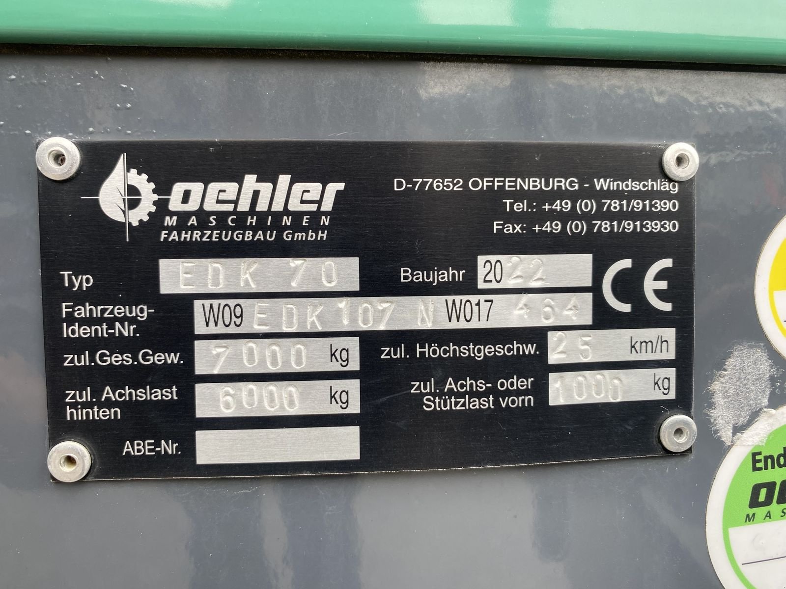 Kipper des Typs Oehler EDK 70, Gebrauchtmaschine in Ried im Oberinntal (Bild 8)