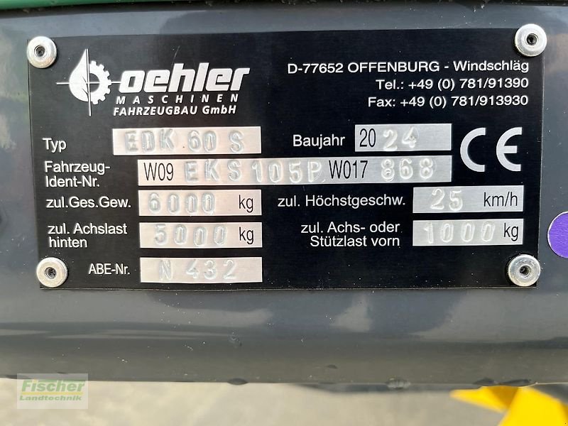 Kipper des Typs Oehler OL EDK 60 S, mit und ohne Aufsatz direkt vom Oehler-Exclusiv-Partner, Neumaschine in Kroppach (Bild 11)