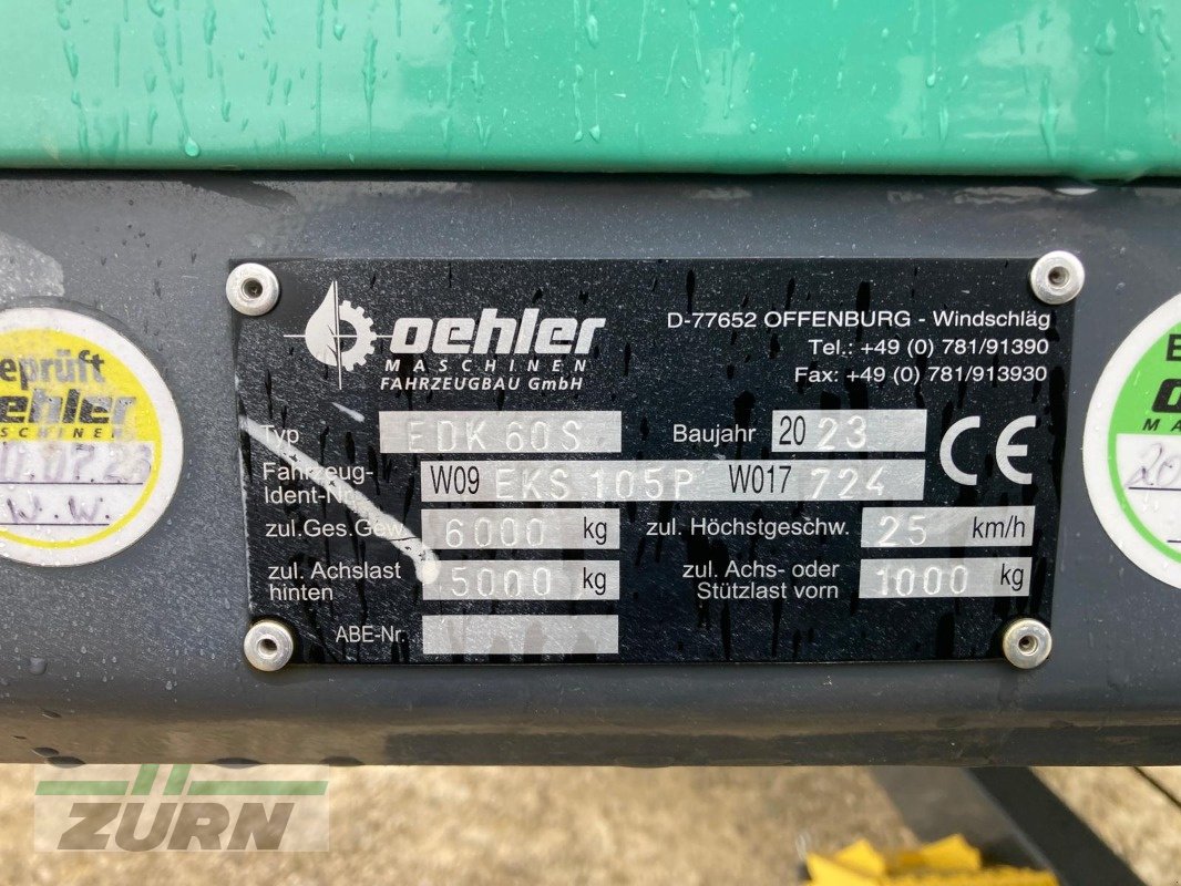 Kipper typu Oehler OL/EDK60S Brücke 4.000x1.800 2, Neumaschine v Inneringen (Obrázek 14)