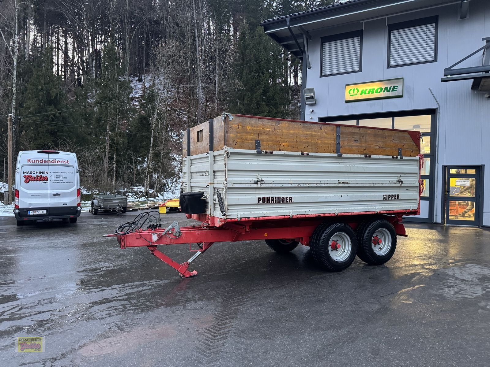 Kipper tipa Pühringer 4121 8to Tandem Kipper mit Aufsatzwände, Gebrauchtmaschine u Kötschach (Slika 2)