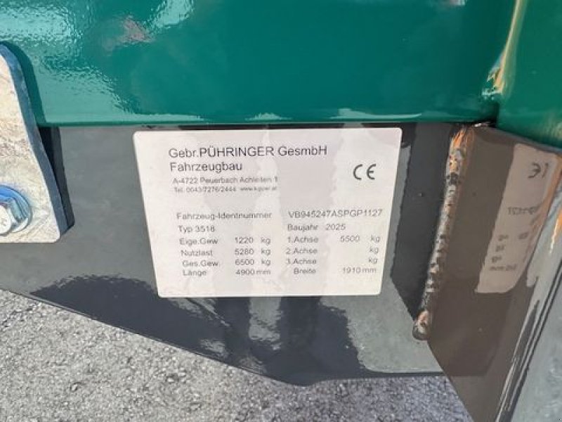 Kipper tipa Pühringer Einachs-Dreiseitenkipper 3518 3,50x1,82m 6,5to, Neumaschine u Tamsweg (Slika 8)