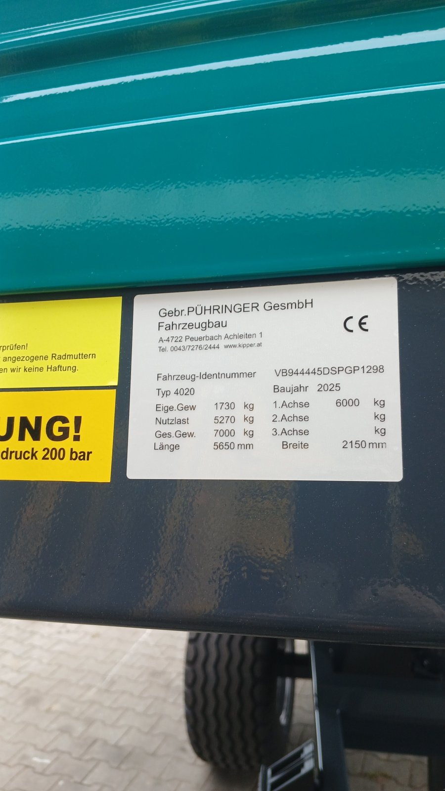 Kipper des Typs Pühringer Kipper, Hänger, Dreiseitenkipper, 3-Seiten-Kipper, Neumaschine in Bad Kötzting (Bild 13)