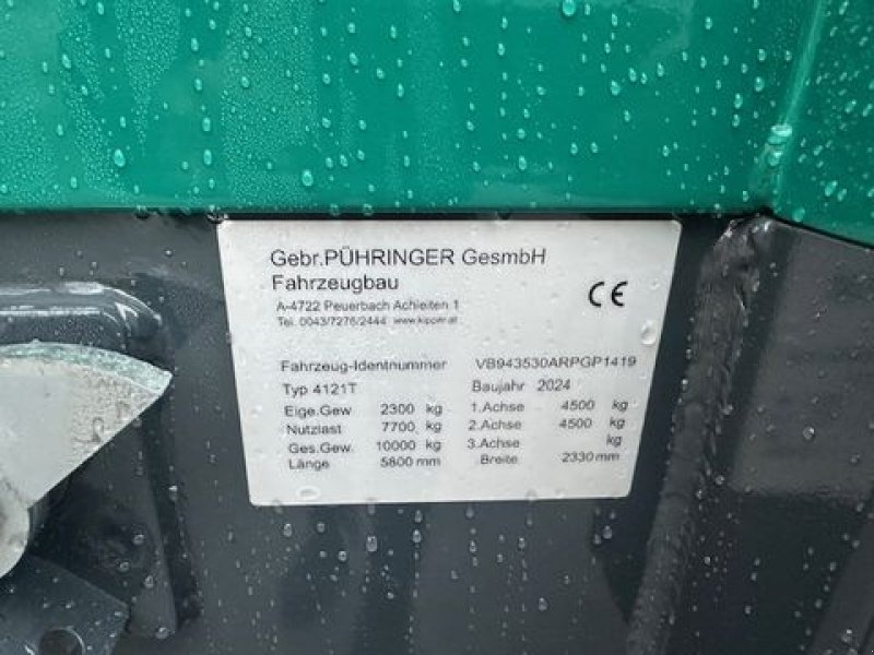 Kipper des Typs Pühringer Tandem-Dreiseitenkipper 4121T 4,15x2,15m 10to DL, Neumaschine in Tamsweg (Bild 9)