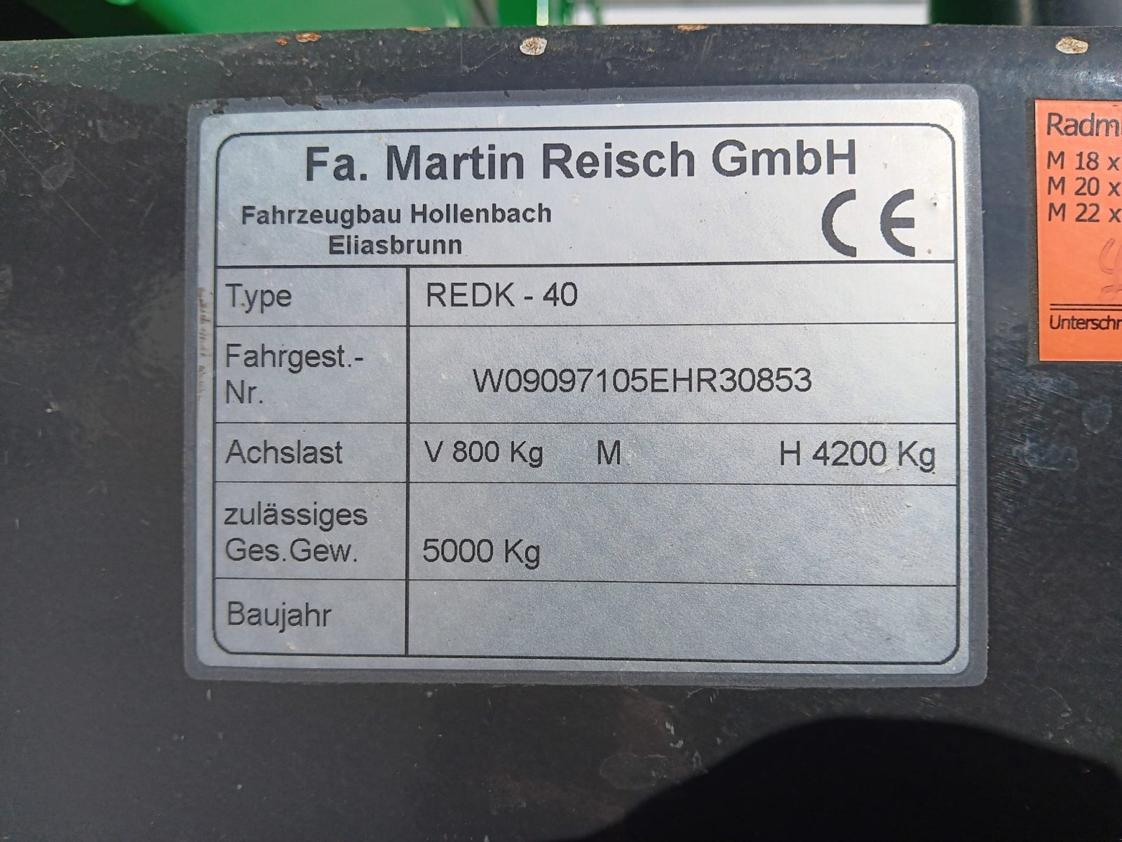 Kipper des Typs Reisch REDK 40, Gebrauchtmaschine in Osterhofen (Bild 13)