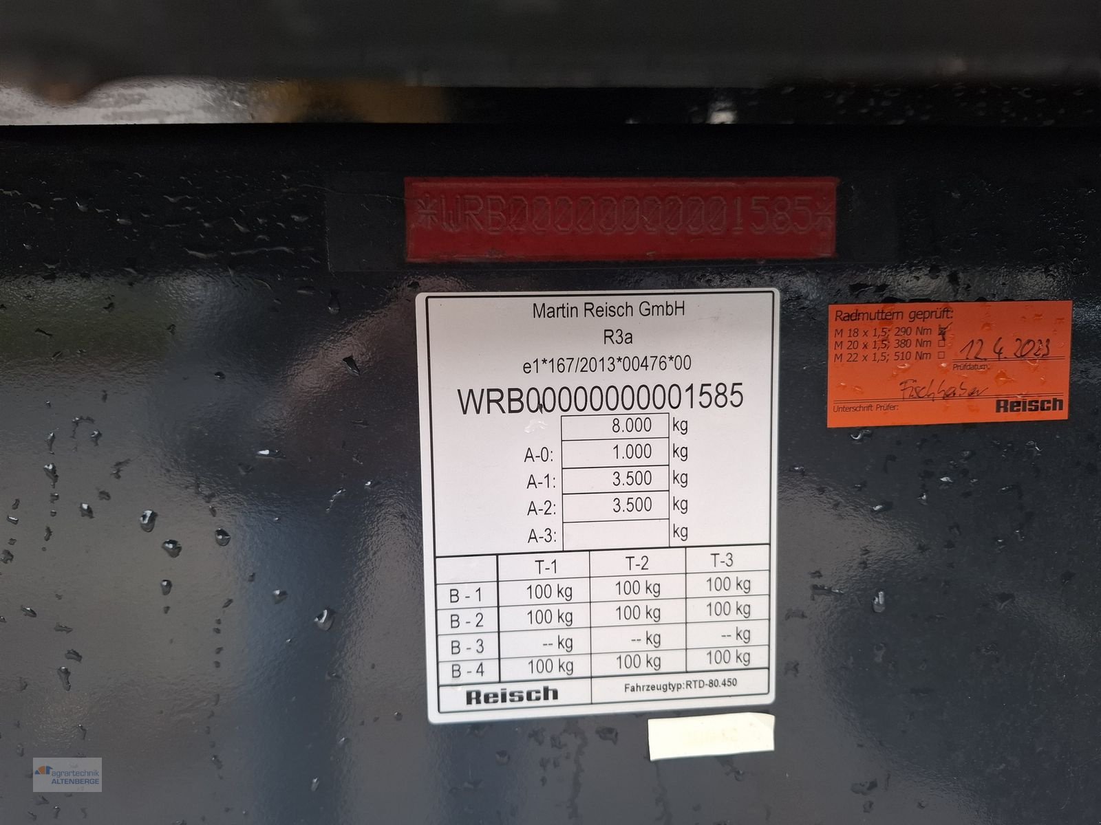 Kipper Türe ait Reisch RTD 80, Neumaschine içinde Altenberge (resim 14)