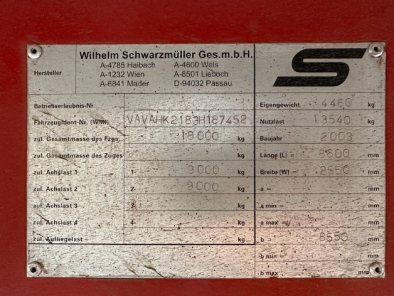 Kipper typu Schwarzmüller Kipper, Gebrauchtmaschine w Dachwig (Zdjęcie 10)