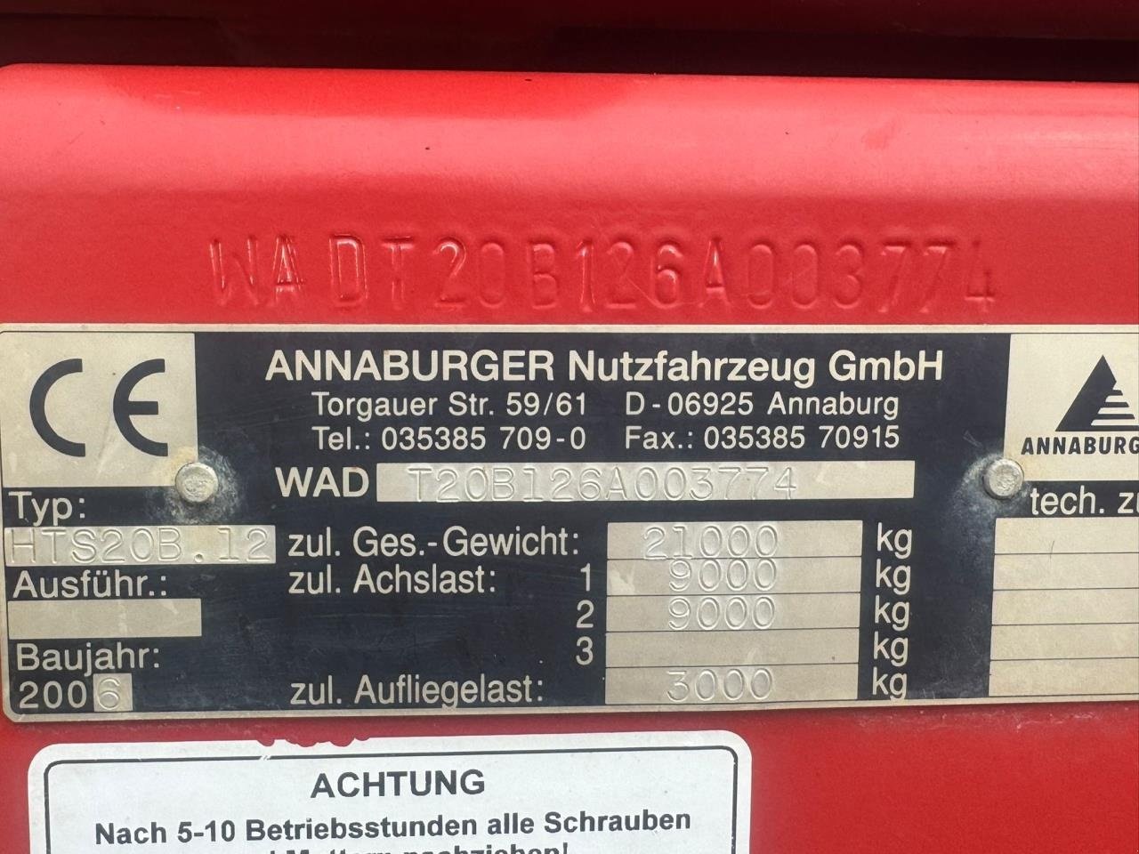 Kipper Türe ait Sonstige ANNEBURGER HTS20B.12, Gebrauchtmaschine içinde Saksøbing (resim 3)
