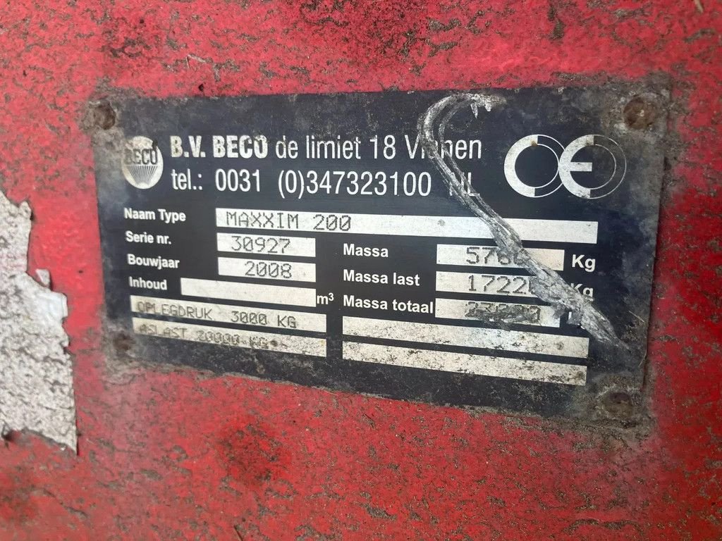 Kipper типа Sonstige Beco Maxxim 200 Gronddumper Kipper, Gebrauchtmaschine в Lunteren (Фотография 11)