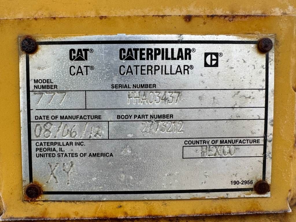 Kipper Türe ait Sonstige Cat 777G - Dumper Bucket / Body / Bed, Gebrauchtmaschine içinde Veldhoven (resim 11)