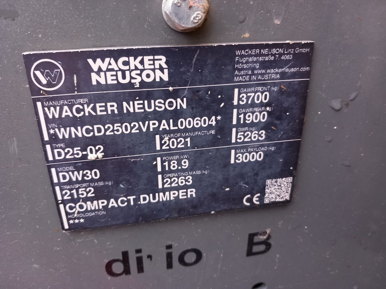 Kipper typu Sonstige Wacker Neuson. Wacker Neuson. Dw30., Gebrauchtmaschine v Alblasserdam (Obrázok 3)