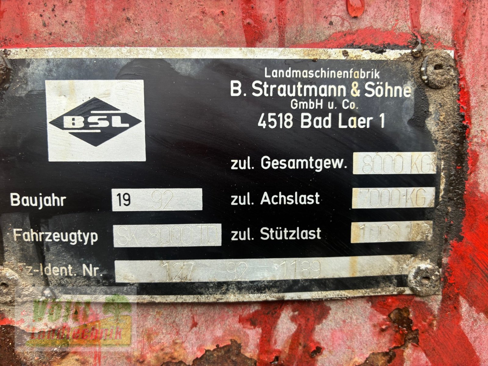 Kipper типа Strautmann SK 8000 TD, Gebrauchtmaschine в Hutthurm bei Passau (Фотография 8)