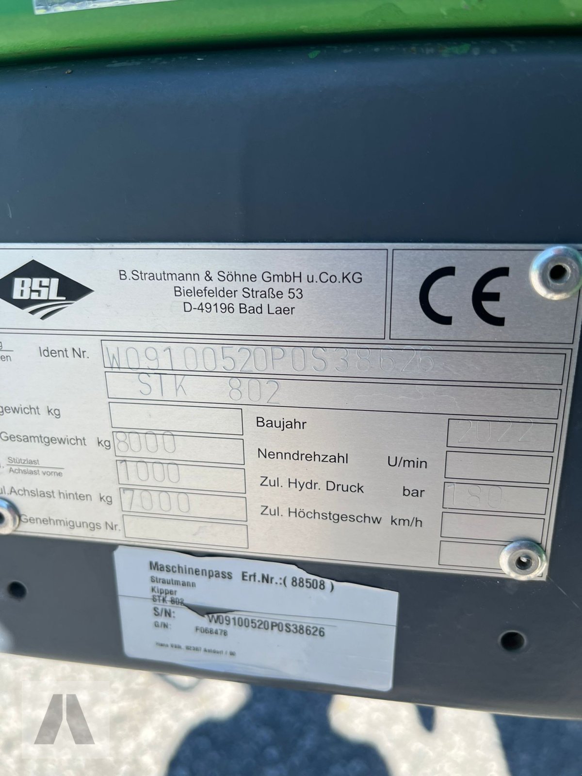 Kipper des Typs Strautmann STK 802, Gebrauchtmaschine in Antdorf (Bild 10)