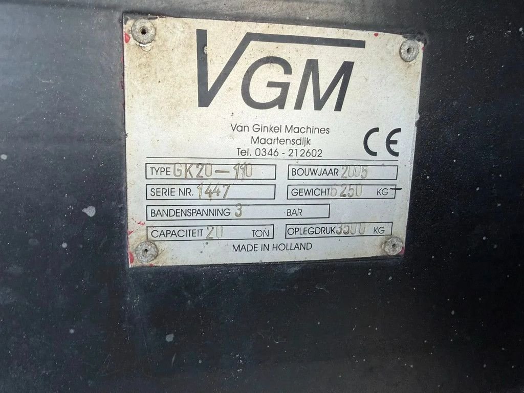 Kipper tip VGM GK 20-110 Dumper, Gebrauchtmaschine in Lunteren (Poză 4)