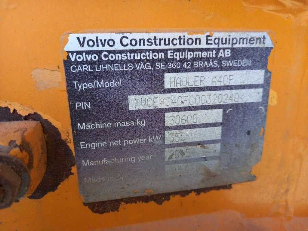 Kipper tip Volvo A 40 F (Abu Dhabi), Gebrauchtmaschine in Stabroek (Poză 11)