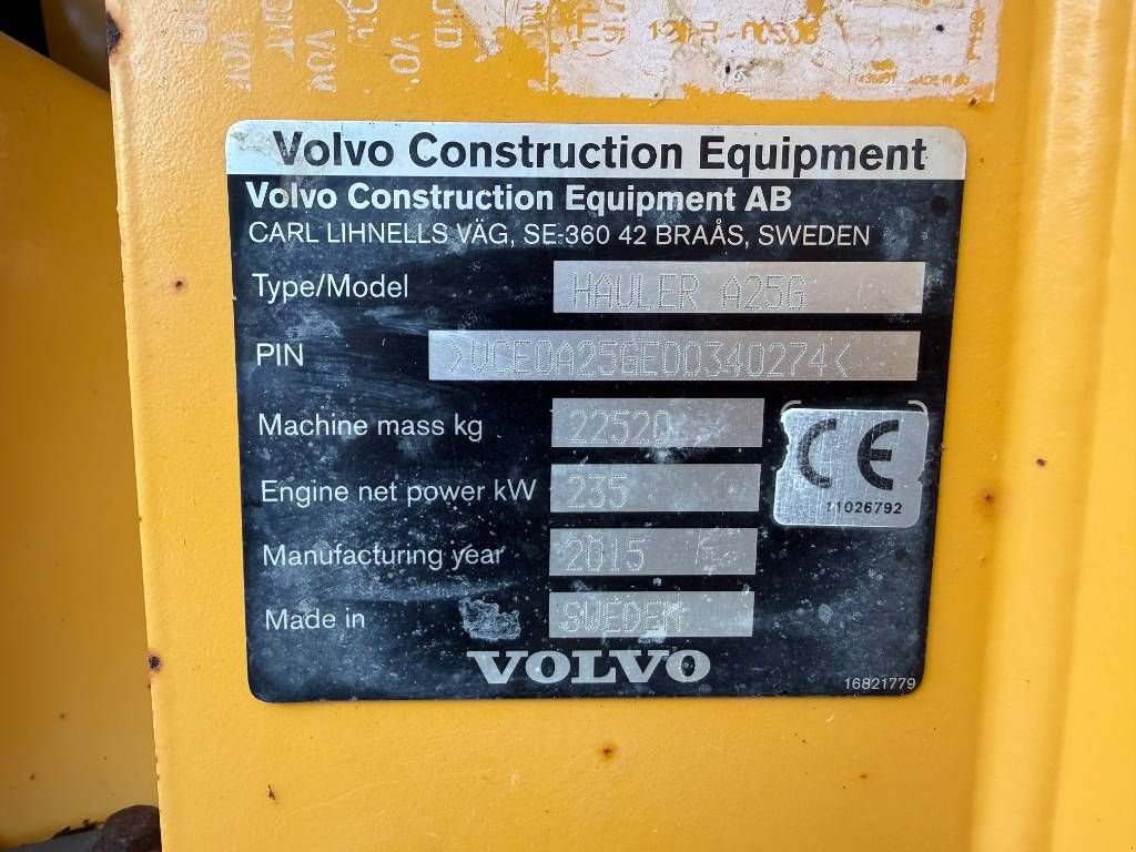 Kipper от тип Volvo A25G 95% good Bridgestone tires Toggle, Gebrauchtmaschine в Venlo (Снимка 7)